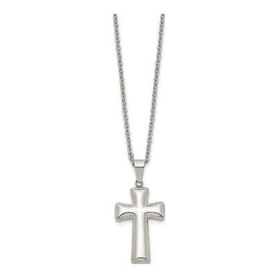 Stainless Steel Cross Pendant Necklace – view 4