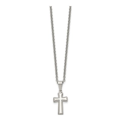 Stainless Steel Cross Pendant Necklace – view 4
