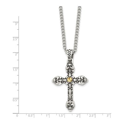 Stainless Steel Cross Pendant Necklace – view 4