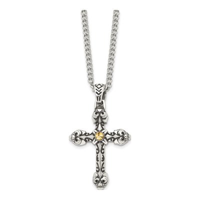 Stainless Steel Cross Pendant Necklace