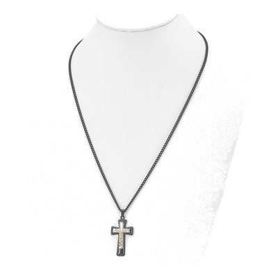 Black Stainless Steel Crucifix Pendant Necklace – view 5