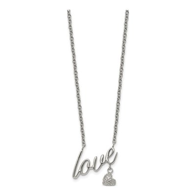 Stainless Steel LOVE Pendant Necklace – view 4