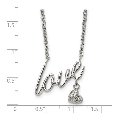 Stainless Steel LOVE Pendant Necklace – view 6