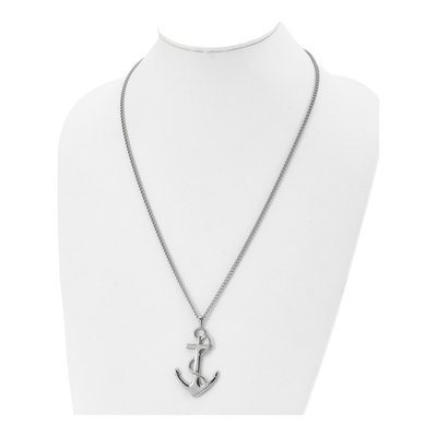 Stainless Steel Anchor Pendant Necklace – view 5