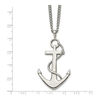 Stainless Steel Anchor Pendant Necklace – view 6