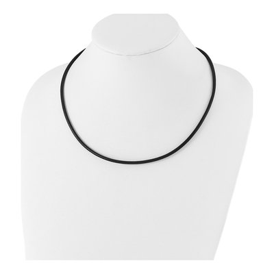 Stainless Steel Leather Cord Necklace – view 3