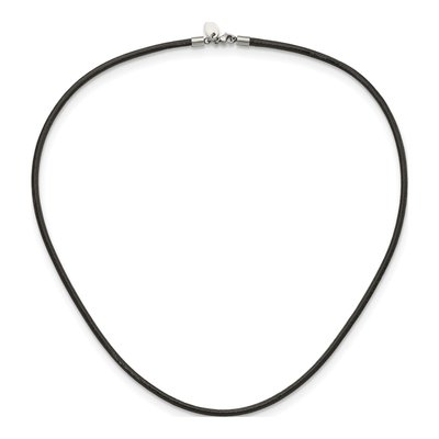 Stainless Steel Leather Cord Necklace – view 4
