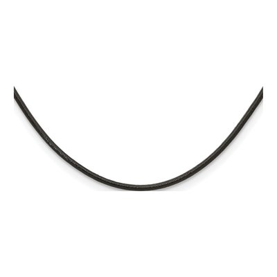 Stainless Steel Leather Cord Necklace