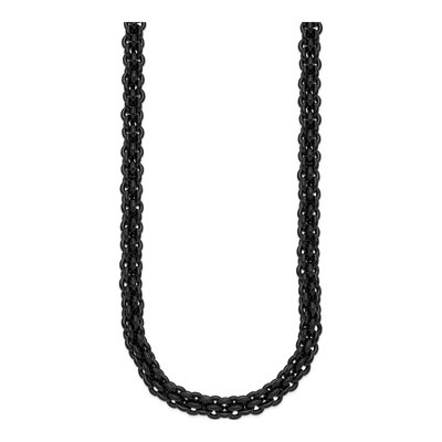 Men's Black Stainless Steel 7.5mm Black Chain – view 4