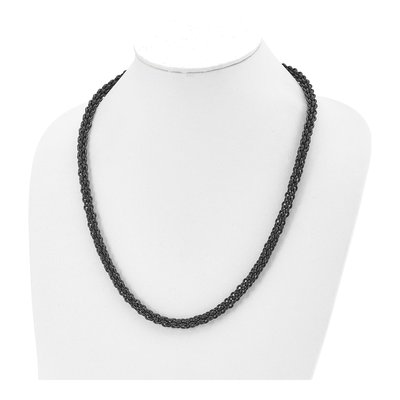 Men's Black Stainless Steel 7.5mm Black Chain – view 6