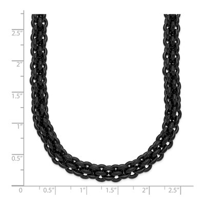 Men's Black Stainless Steel 7.5mm Black Chain – view 8