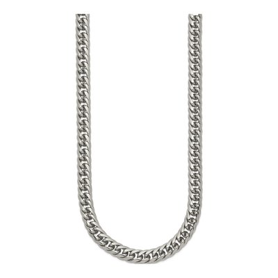 Men's Stainless Steel 7.25mm Double Curb Chain – view 4