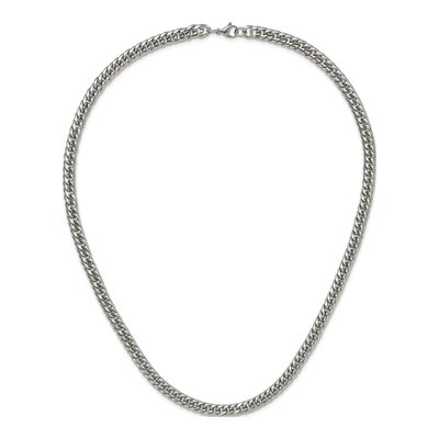 Men's Stainless Steel 7.25mm Double Curb Chain – view 7