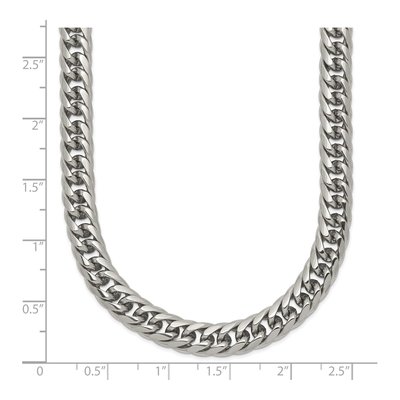 Men's Stainless Steel 7.25mm Double Curb Chain – view 8