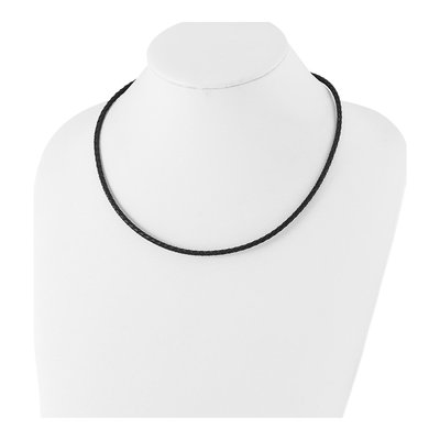 Stainless Steel Leather Cord Necklace – view 3
