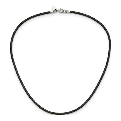 Stainless Steel Leather Cord Necklace – view 4