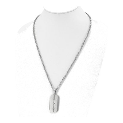Stainless Steel Dog Tag Pendant Necklace – view 5