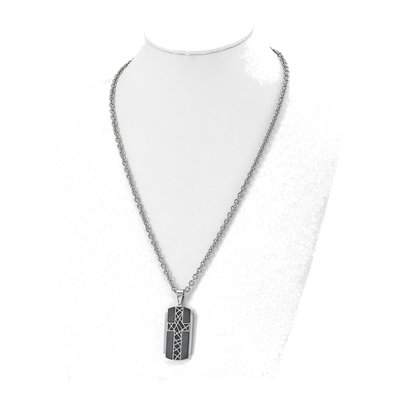 Black Stainless Steel Cross Pendant Necklace – view 5