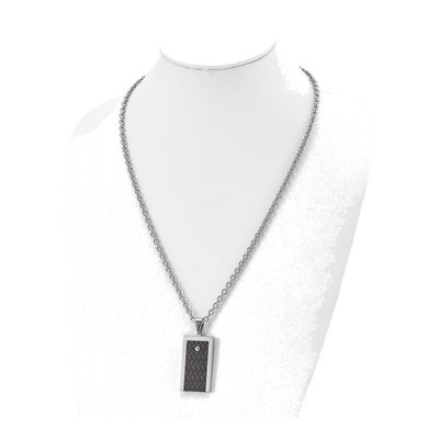 Stainless Steel Reversible Dog Tag Pendant Necklace – view 5