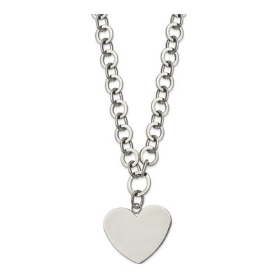 Stainless Steel Heart Pendant Necklace – view 5
