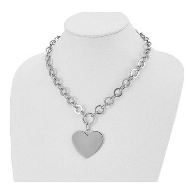 Stainless Steel Heart Pendant Necklace – view 6
