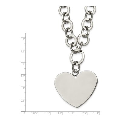 Stainless Steel Heart Pendant Necklace – view 7