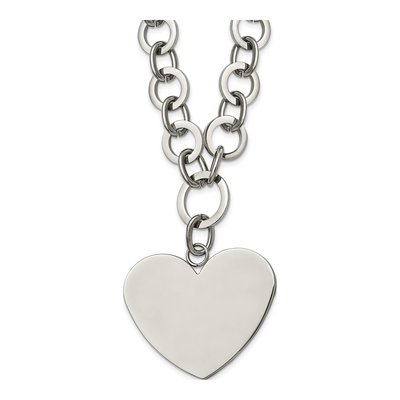 Stainless Steel Heart Pendant Necklace