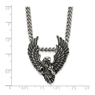 Stainless Steel Eagle Pendant Necklace – view 4