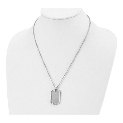 Stainless Steel Dog Tag Pendant Necklace – view 5