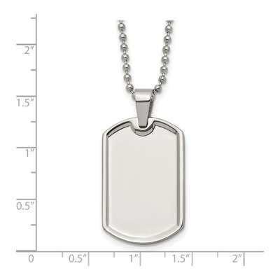 Stainless Steel Dog Tag Pendant Necklace – view 6
