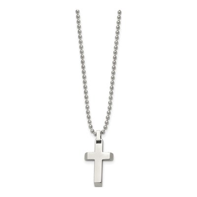Stainless Steel Cross Pendant Necklace – view 4