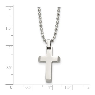 Stainless Steel Cross Pendant Necklace – view 6