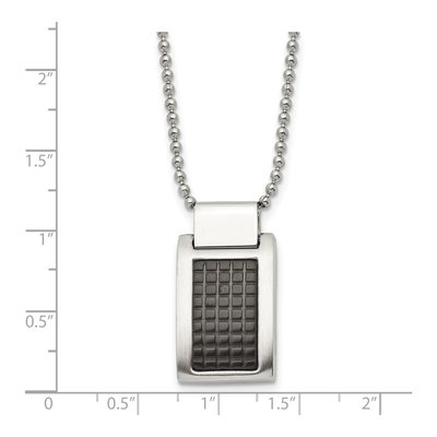Black Stainless Steel Dog Tag Pendant Necklace – view 6