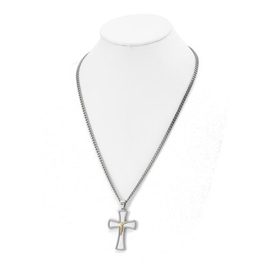 Stainless Steel Crucifix Pendant Necklace – view 6