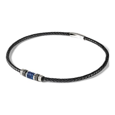 Stainless Steel Leather Necklace – view 8
