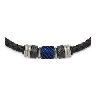 Stainless Steel Leather Necklace