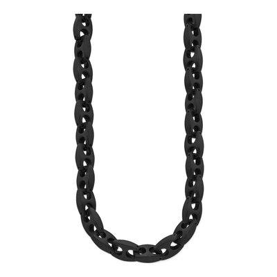 Men's Black Stainless Steel 10mm Black Link Chain – view 4