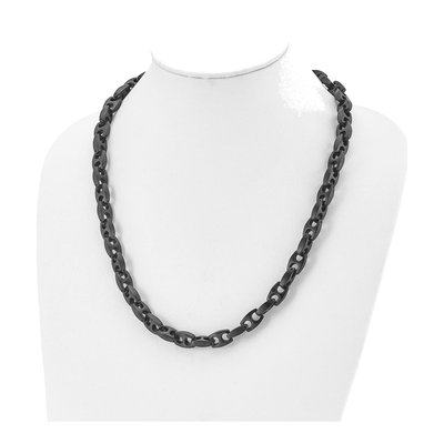 Men's Black Stainless Steel 10mm Black Link Chain – view 6