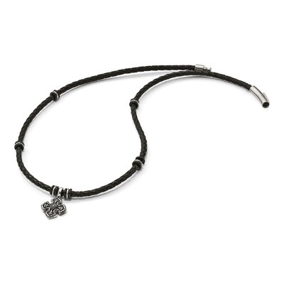 Black Stainless Steel CZ Necklace – view 8