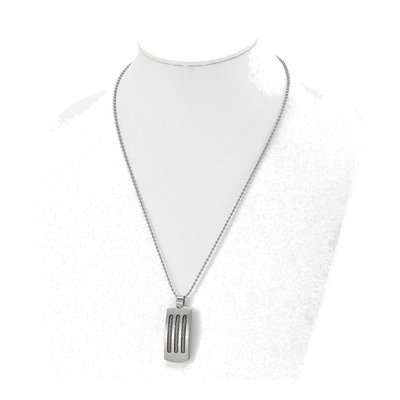 Stainless Steel Dog Tag Pendant Necklace – view 5