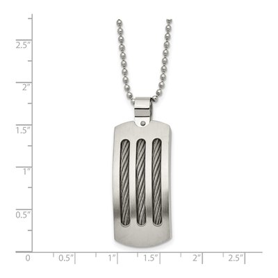 Stainless Steel Dog Tag Pendant Necklace – view 6