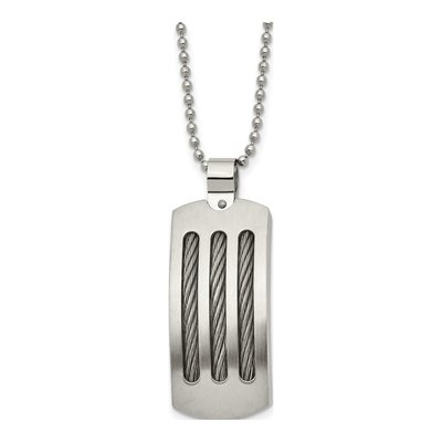 Stainless Steel Dog Tag Pendant Necklace