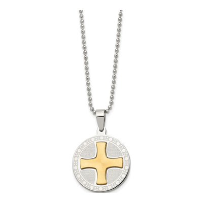 Men's Stainless Steel Spanish Lord's Prayer Necklace – view 4
