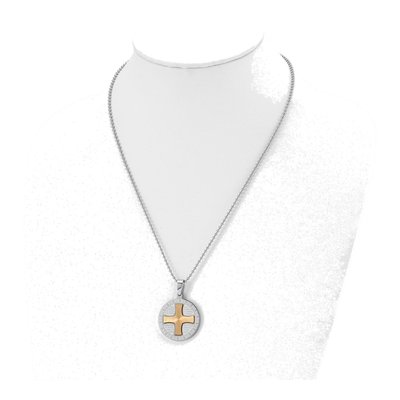 Men's Stainless Steel Spanish Lord's Prayer Necklace – view 5