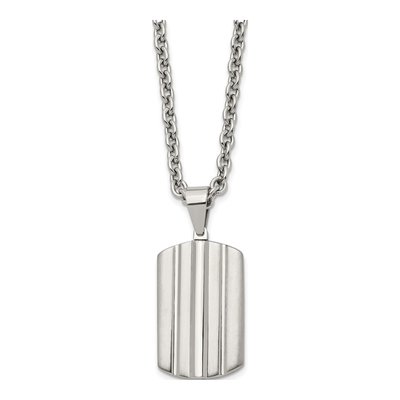 Stainless Steel Dog Tag Pendant Necklace – view 4