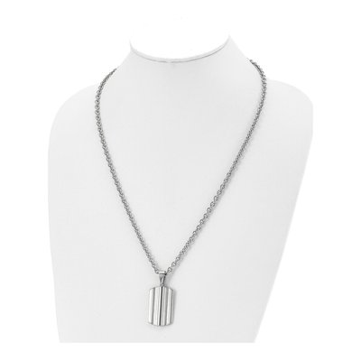 Stainless Steel Dog Tag Pendant Necklace – view 5