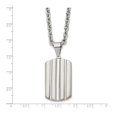 Stainless Steel Dog Tag Pendant Necklace – view 6