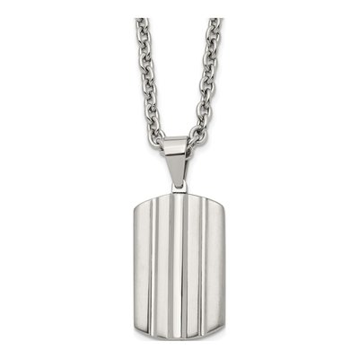 Stainless Steel Dog Tag Pendant Necklace