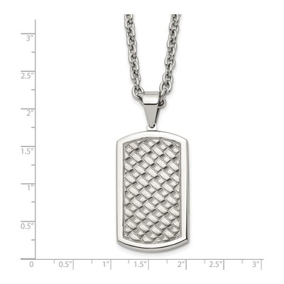 Stainless Steel Dog Tag Pendant Necklace – view 5