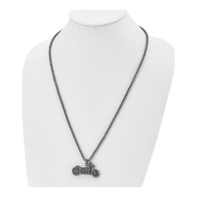 Stainless Steel Motorcycle Pendant Necklace – view 5